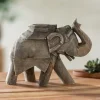Hand-Carved Mango Wood Elephant