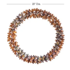 Handcrafted Autumnal Metal Leaf Wreath