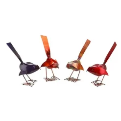 Handcrafted Copper Bird Statue - Yellow