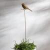 Handcrafted Flamed Copper Songbird Garden Stake