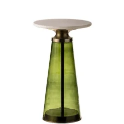 Handcrafted Glass Drink Table - Green