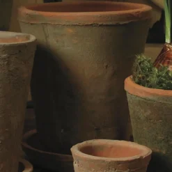 Handcrafted Rustic Terracotta Planters, Set of 3
