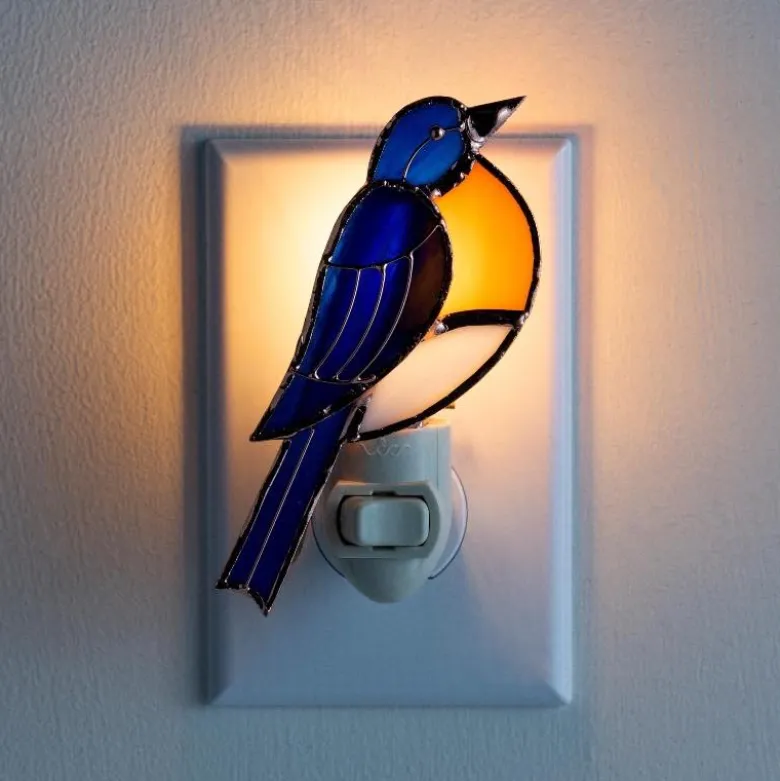 Handcrafted Stained Glass Bluebird Nightlight