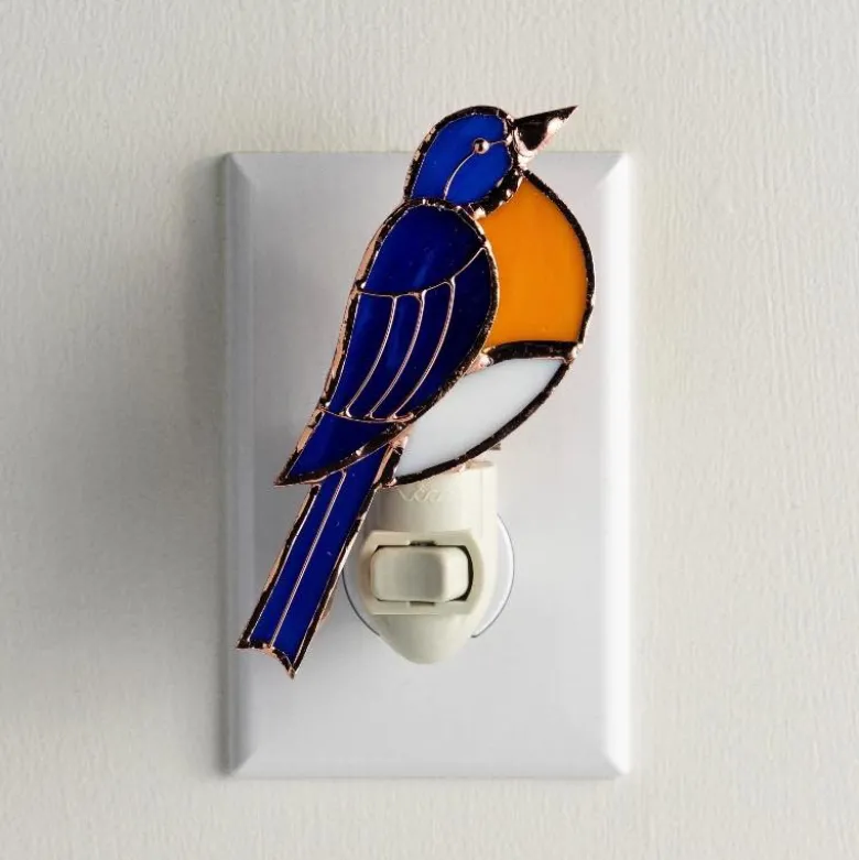 Handcrafted Stained Glass Bluebird Nightlight