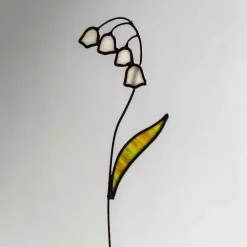 Handcrafted Stained Glass Flower Stakes - Birth Month - May