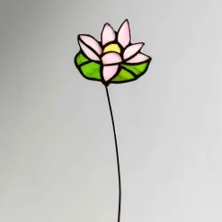 Handcrafted Stained Glass Flower Stakes - Birth Month - July