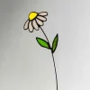 Handcrafted Stained Glass Flower Stakes - Birth Month - April