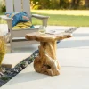 Handcrafted Teak Mushroom Accent Table