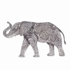 Hand-Painted Metal and Capiz Elephant Wall Art