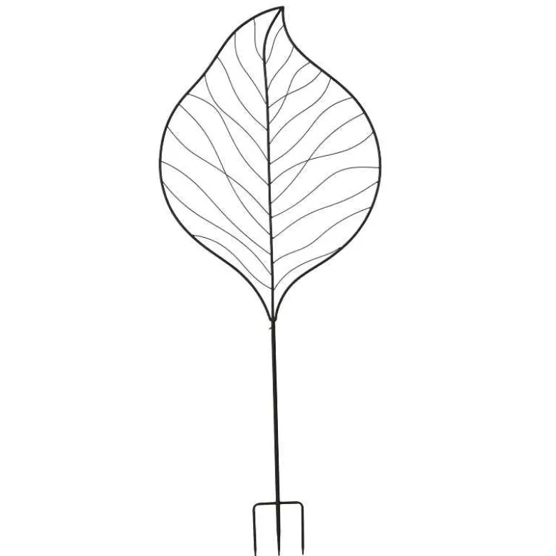 70"H Iron Leaf Trellis Stake