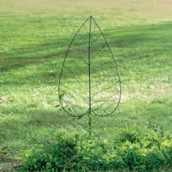 55"H Iron Leaf Trellis Stake