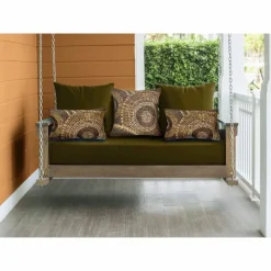 Indoor/Outdoor Brown Circle Lumbar Pillow, 12 x 18