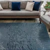 Indoor/ Outdoor Carmel School Of Fish Area Rug, 3 x 5 (navy)