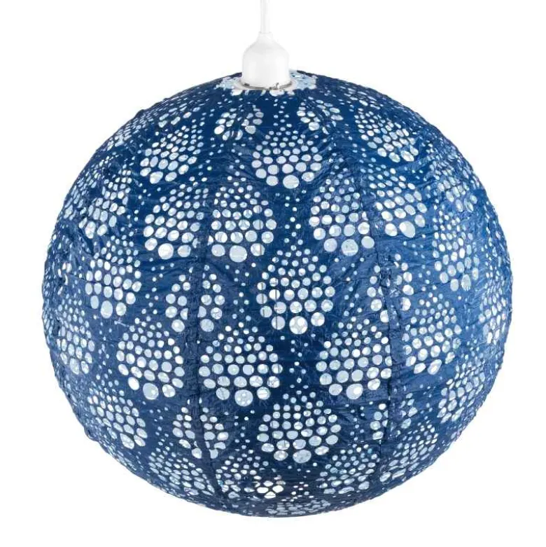 Indoor / Outdoor Dewdrop Pendant Lamp, 18"Dia. - Blue