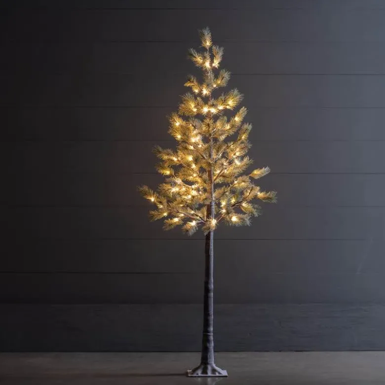 Indoor/Outdoor LED Snowy Pine Tree, 70"H