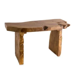 Indoor/Outdoor Live Edge Teak Bench