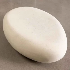 Indoor/ Outdoor River Stone Cast Coffee Table, Small (stone)
