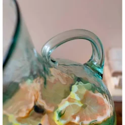 Large Recycled Glass-Tilted Pitcher