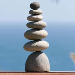 Large Seven-Stone Cairn Outdoor Sculpture