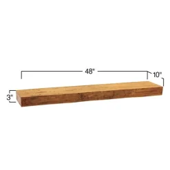 Live-Edge Mango Wood Floating Shelf, 48