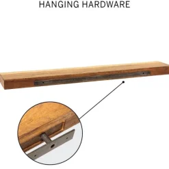 Live-Edge Mango Wood Floating Shelf, 60