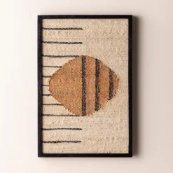Mana Woven Wall Art, Circle Next To Lines