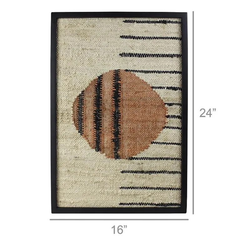 Mana Woven Wall Art, Circle Next To Lines