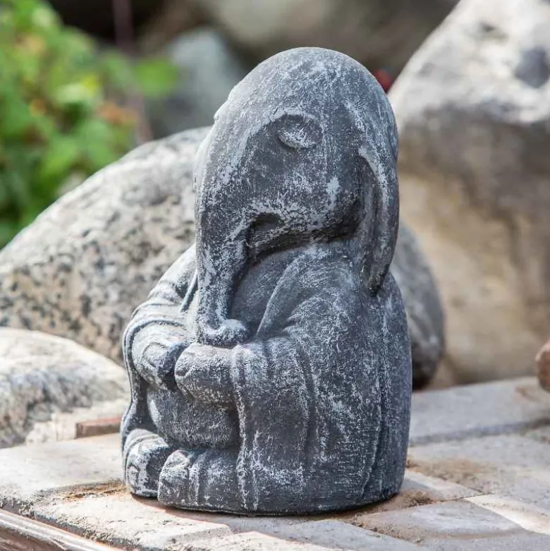 Meditating Elephant Statue, 8"H