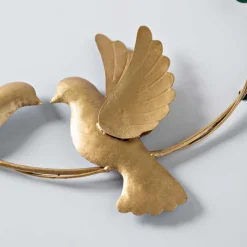 Metal Dove and Olive Branch Wreath