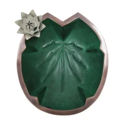 Metal Lily Pad Birdbath with Garden Stake
