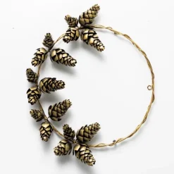 Metal Pinecone Wreath