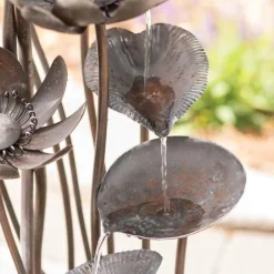 Metal Tiered Cascading Flower Fountain