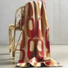 Mid-Century Modern Knitted Throw - Lava