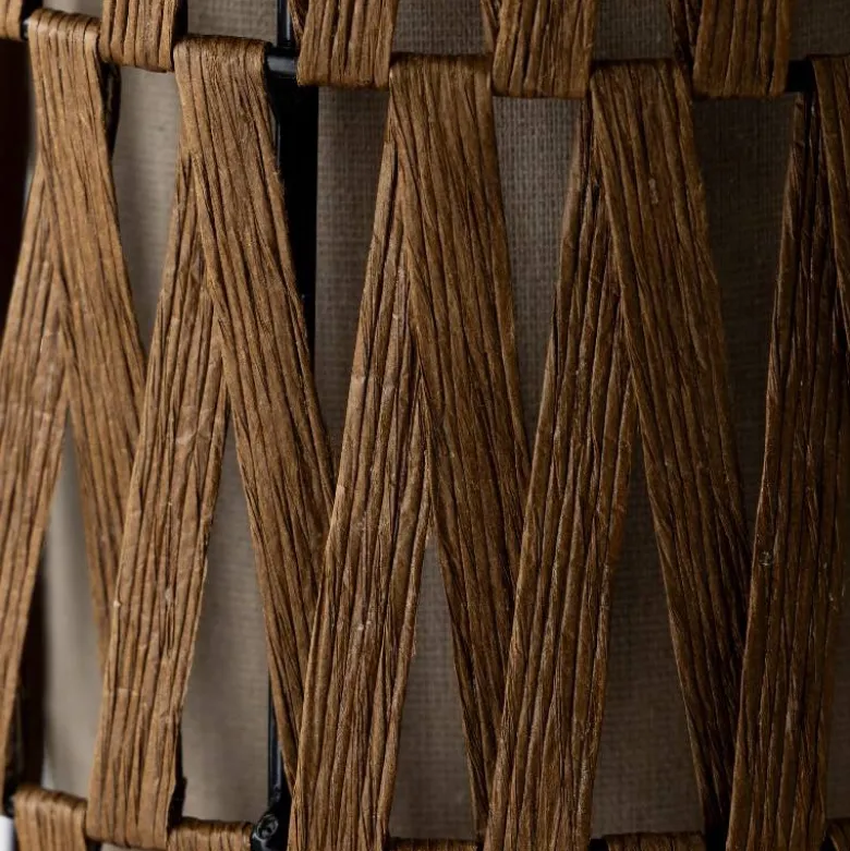Mid-Mod Tall Rattan Woven Floor Lamp