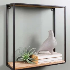 Milo Metal and Wood Shelf, Large