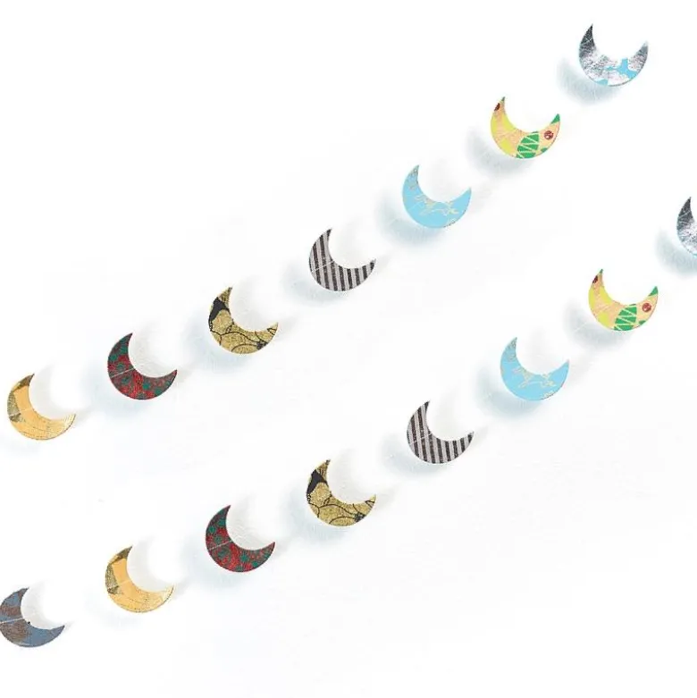 Moon Recycled Cotton Paper Garland, 84"L