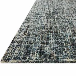 Mosaic Hand-Tufted Wool Rug, 5' x 8' (denim/charcoal)