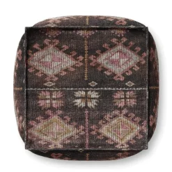 Multi Black and Pink Pouf
