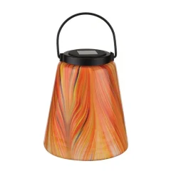 Murano Hanging Solar Lantern - Orange