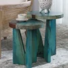 Nadette Aqua Nesting Tables, Set of 2