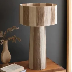 Natural and Khaki Jute Table Lamp