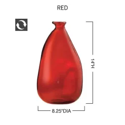 Oblong Recycled Glass Balloon Vase, 14