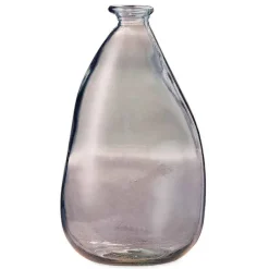 Oblong Recycled Glass Balloon Vase, 14" - Gray