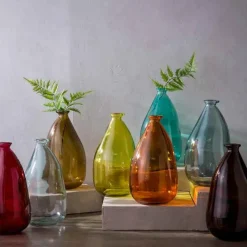 Oblong Recycled Glass Balloon Vase, 14