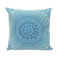 Ombre Threads Indoor/Outdoor Pillow, 20"Sq. - Aqua