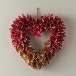 Ombre Wood Heart Wreath