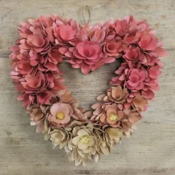 Ombre Wood Heart Wreath