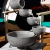 Oslo Dark Grey Solar Cascade Fountain
