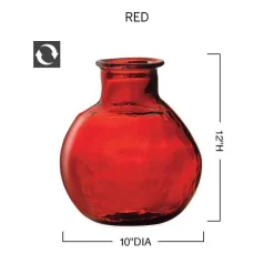 Oval Recycled Glass Balloon Vase, 12