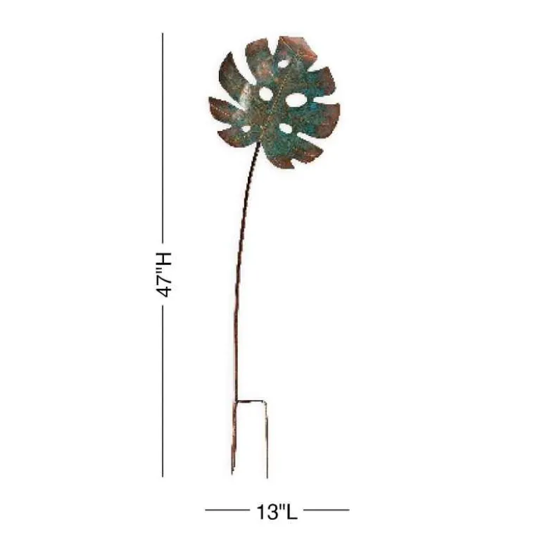 Patina Botanical Garden Stake - Monstera